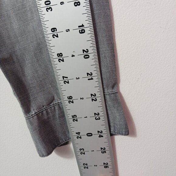 Cloth & Stone Anthropologie S Gray Chambray Button Down Front W Back Button Down - Picture 12 of 16